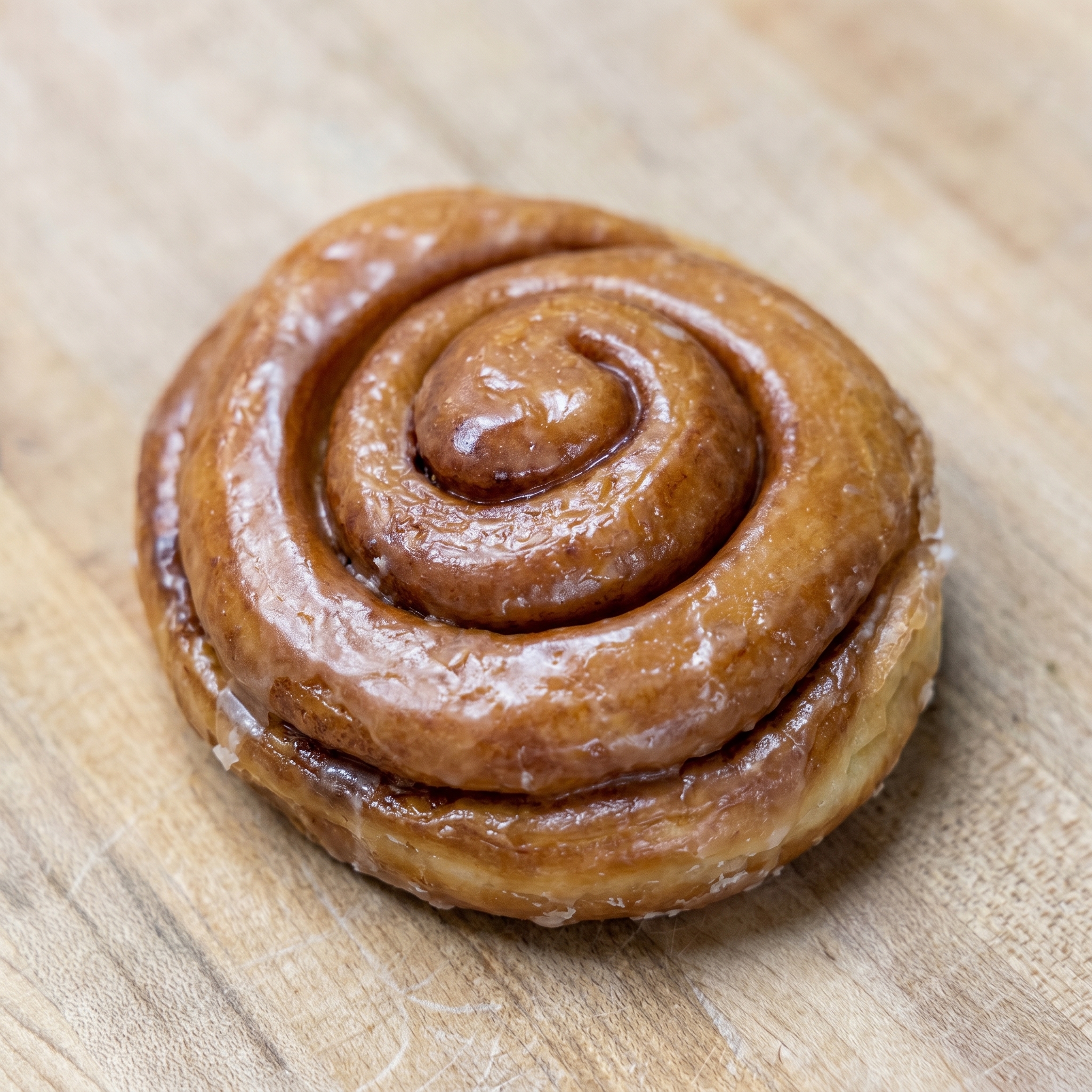 Glazed cinnamon roll