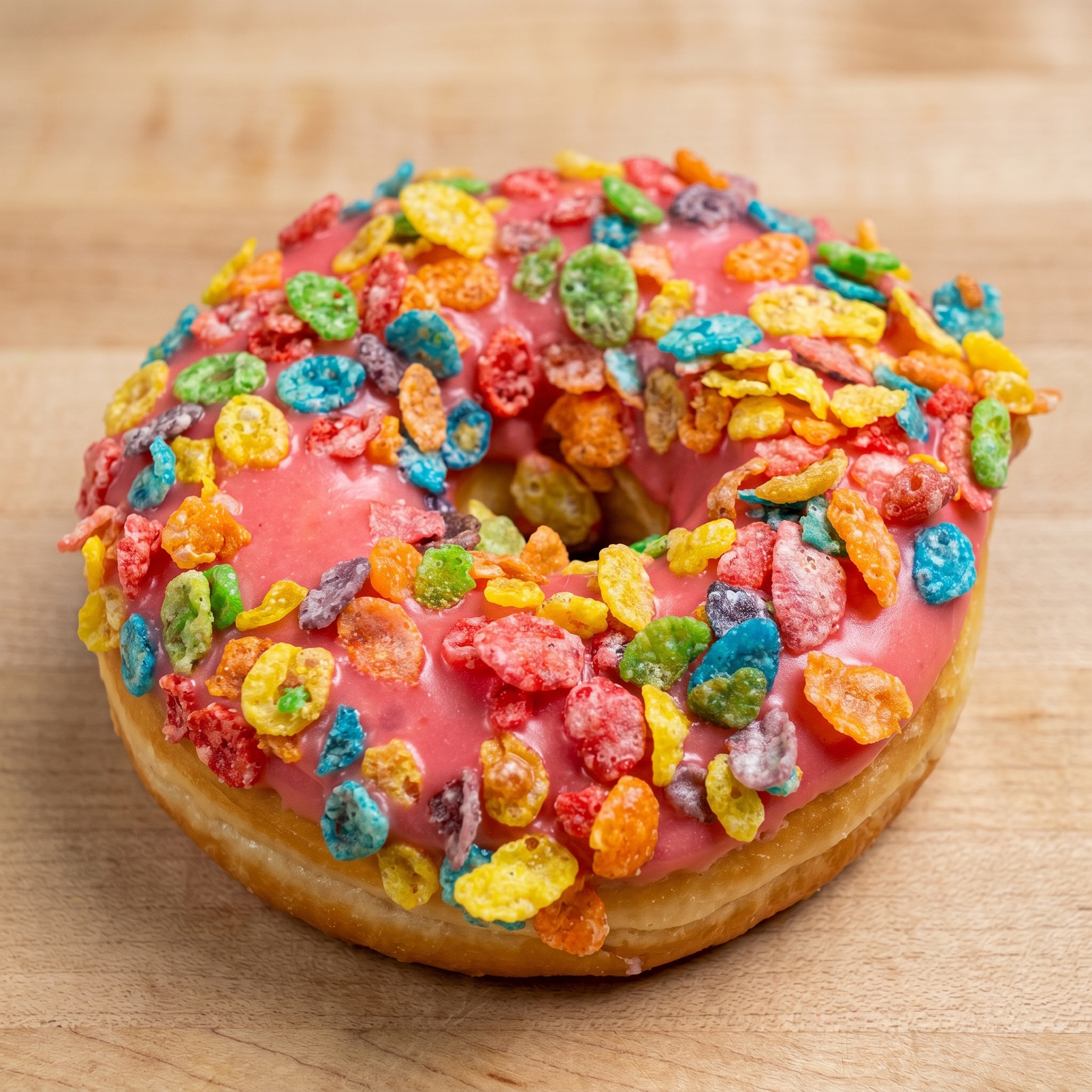Fruity Pebbles donut
