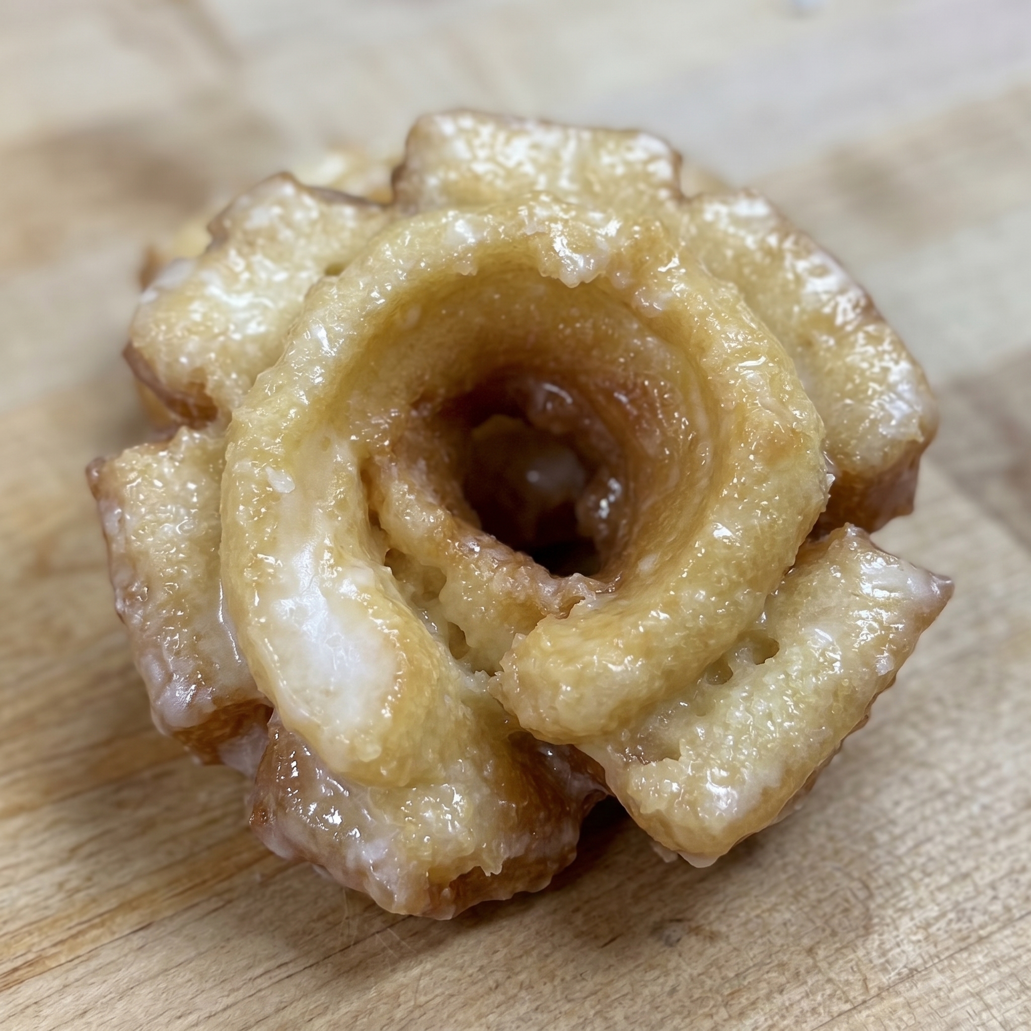 Glazed French cruller
